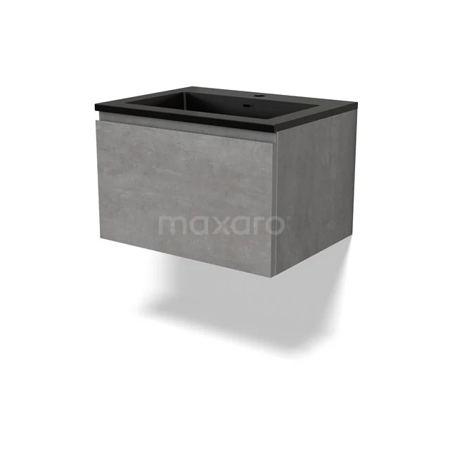 Modulo Bathroom furniture with sink | 60 cm Light grey concrete Handle-less front Quartz 1 drawer BMW11-04326