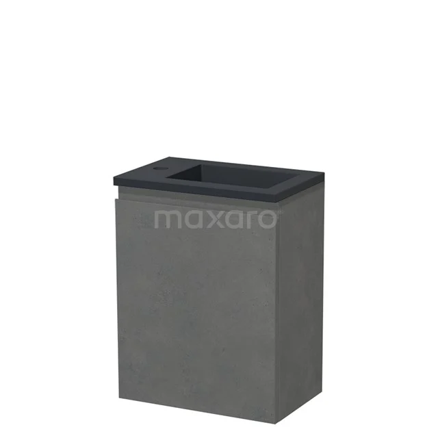 Modulo Pico Toiletmeubel met wastafel | 40 cm Donkergrijs beton Greeploos front Quartz TMW10-00516