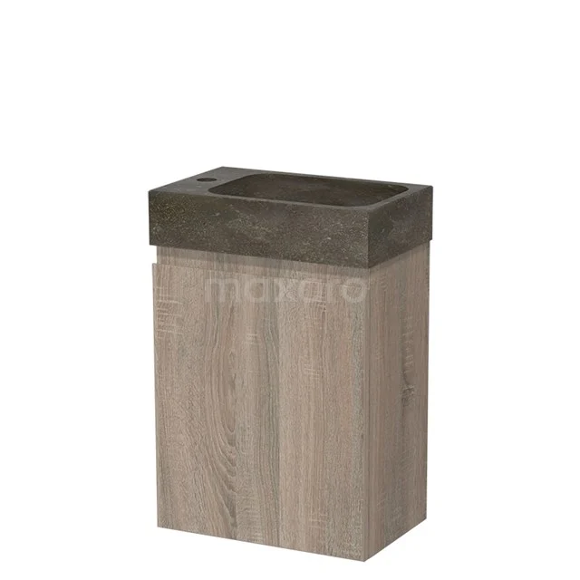 Modulo Pico Toilet unit with basin | 40 cm Oak Handleless front Natural stone TMW10-00518