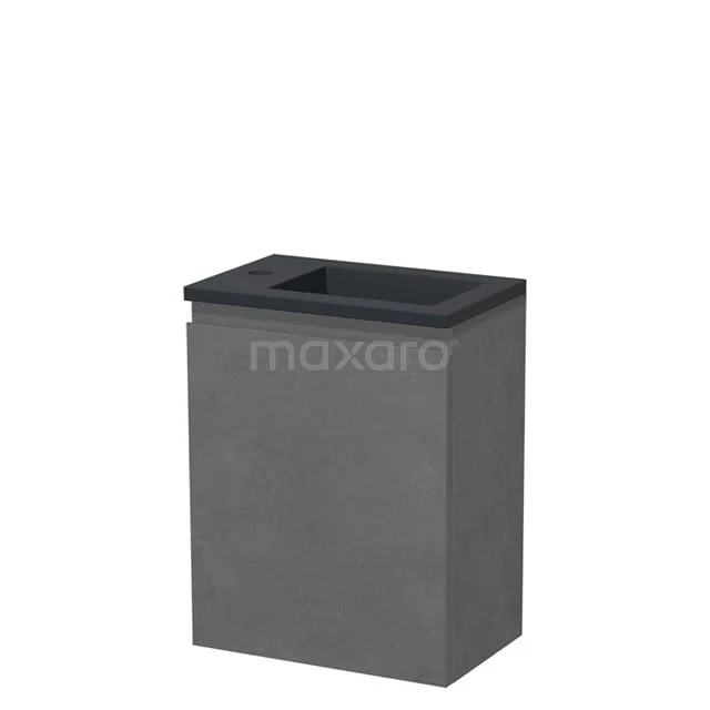 Modulo Pico WC-Möbel mit Waschbecken | 40 cm Dunkelgrauer Beton Grifflose Front Quarz TMW10-00539 Modulo Pico WC-Möbel mit Waschbecken | 40 cm Dunkelgrauer Beton Grifflose Front Quarz TMW10-00539