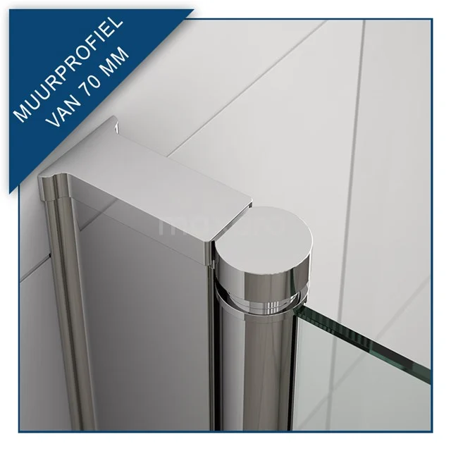 Wandprofil Aluminium für Duschwand, verstellbar bis 4mm, elegantes Design für modernes Badezimmer.