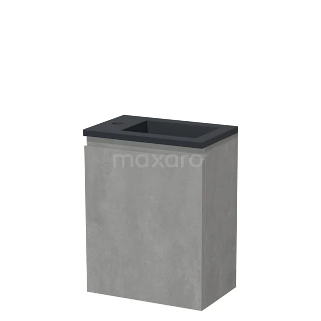 Modulo Pico Toiletmeubel met wastafel | 40 cm Lichtgrijs beton Greeploos front Quartz TMW10-00508