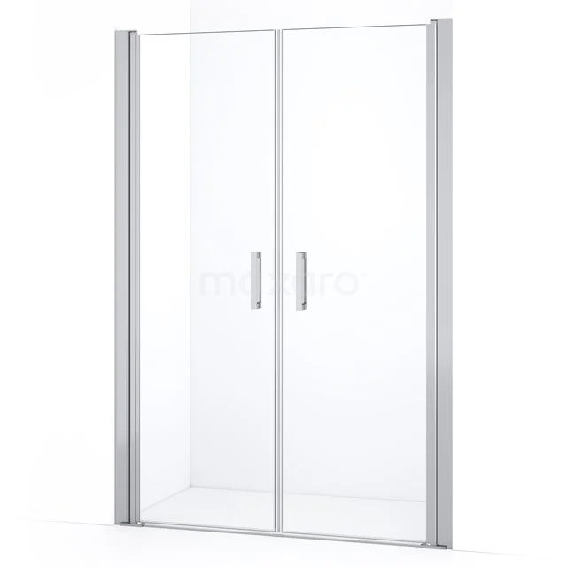 Diamond Shower door | 120 cm Chrome Clear glass Bi-fold door DDE10606110CN