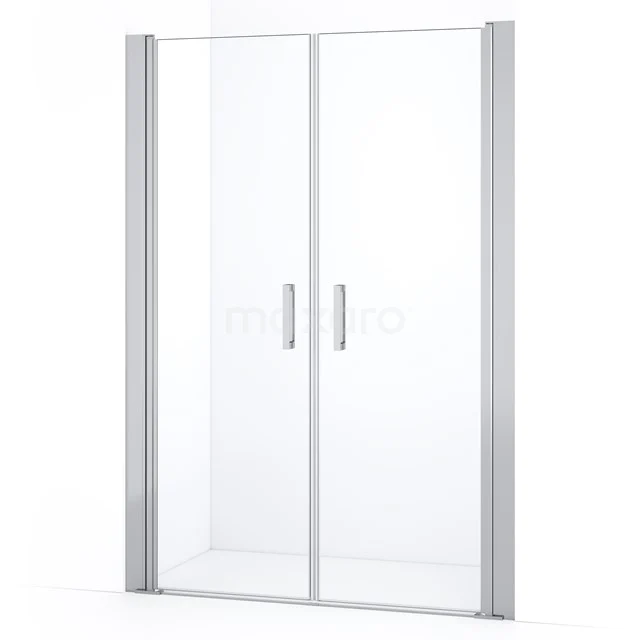 Diamond Duschtür | 130 cm Chrom Klarglas Pendeltür DDE10606210CN