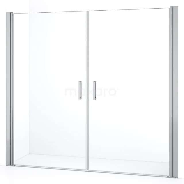 Diamond Shower door | 180 cm Chrome Clear glass Bi-fold door DDE10909110CN