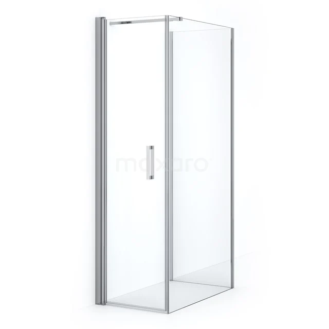 Diamond Douchecabine | 100x60 cm Chroom Helder glas Draaideur Half vrijstaand rechthoek CDF1061006110CN