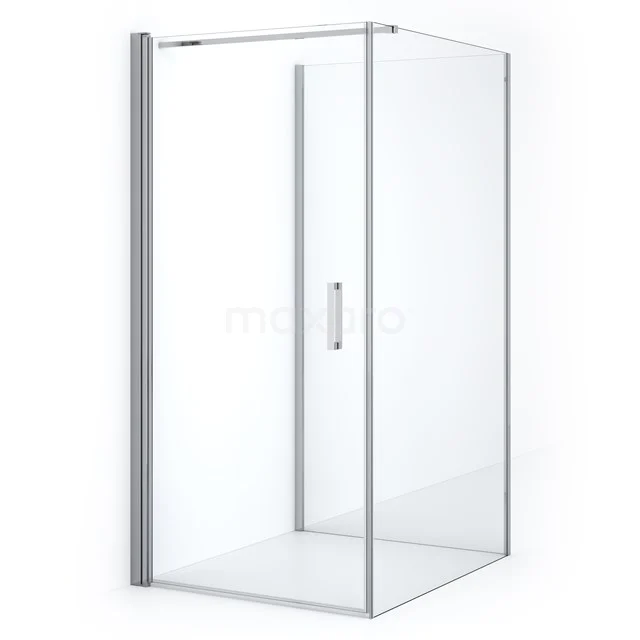 Diamond Shower enclosure | 120x100 cm Chrome Clear glass Pivot door Semi-detached rectangle CDF1101210110CN