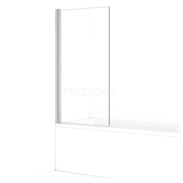 Diamond Bath screen | 80 cm Chrome Clear glass BDB10810C