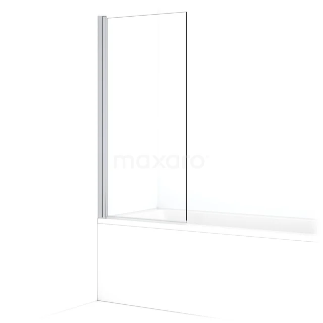 Diamond Bath screen | 75 cm Chrome Clear glass BDB17510C