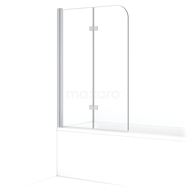 Diamond Bath screen | 100 cm Chrome Clear glass BDC110110C