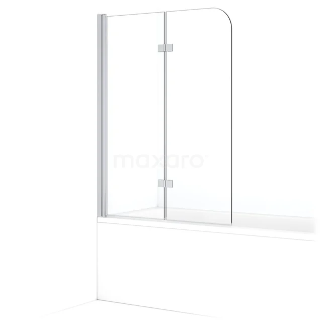 Diamond Bath screen | 120 cm Chrome Clear glass BDC120110C