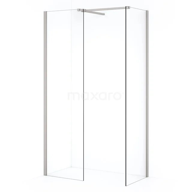 Diamond Inloopdouche | 50x50 cm Rvs Helder glas 2 vaste wanden IDB0505510BR