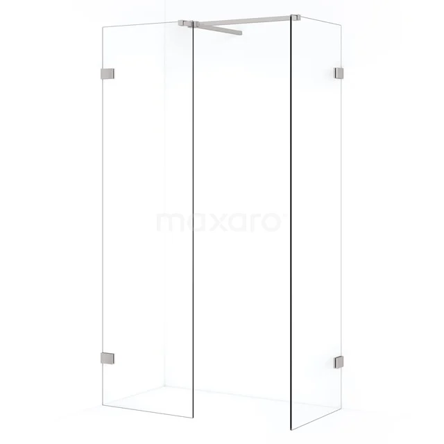 Diamond Inloopdouche | 50x50 cm Rvs Helder glas 2 vaste wanden IDB0505520BR