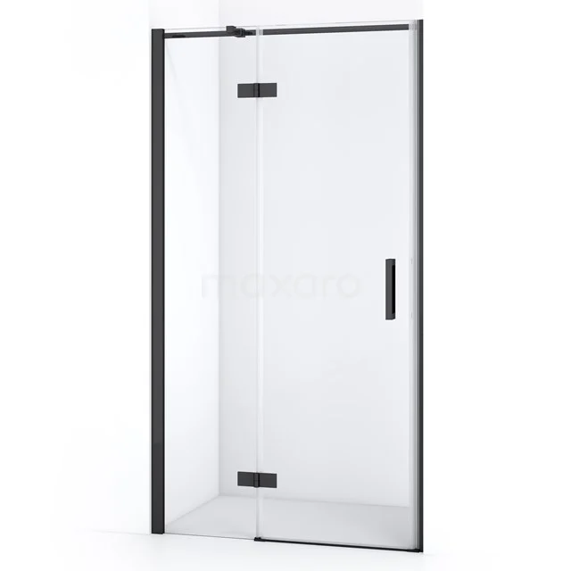 Diamond Douchedeur | 100 cm Zwart chroom Helder glas Draaideur DDB21461310BC