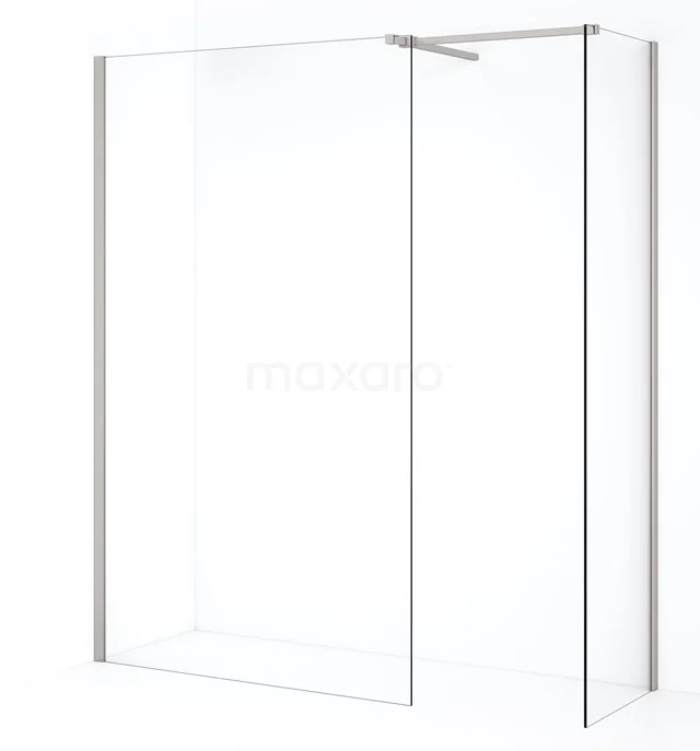 Diamond Walk-in shower | 110x50 cm Stainless steel Clear glass 2 fixed walls IDB0511510BR