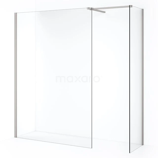 Diamond Inloopdouche | 140x60 cm Rvs Helder glas 2 vaste wanden IDB0614510BR