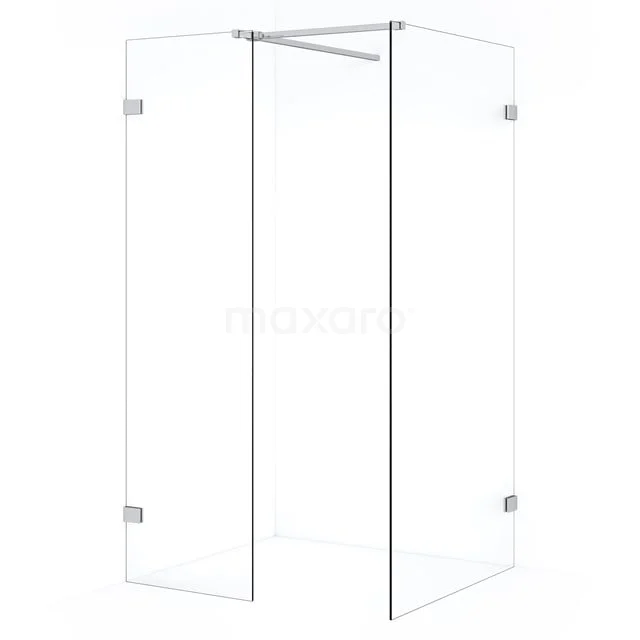 Diamond begehbare Dusche | 100x50 cm Chrom 2 feste Wände IDB1005520C Diamond begehbare Dusche | 100x50 cm Chrom 2 feste Wände IDB1005520C