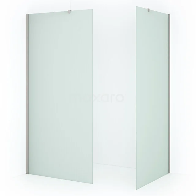 Diamond Walk-in shower | 100x90 cm Stainless steel Frosted glass 2 fixed walls IDB1009417BR Diamond Walk-in shower | 100x90 cm Stainless steel Frosted glass 2 fixed walls IDB1009417BR