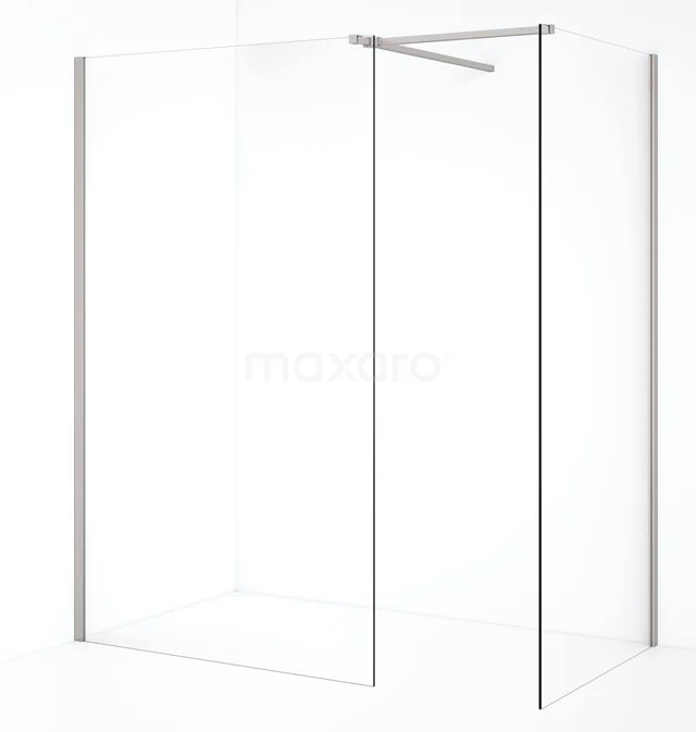 Diamond Inloopdouche | 110x100 cm Rvs Helder glas 2 vaste wanden IDB1011510BR