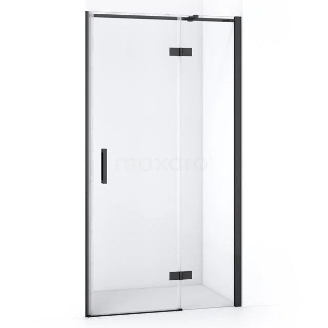 Diamond Douchedeur | 100 cm Zwart chroom Helder glas Draaideur DDB22461310BC