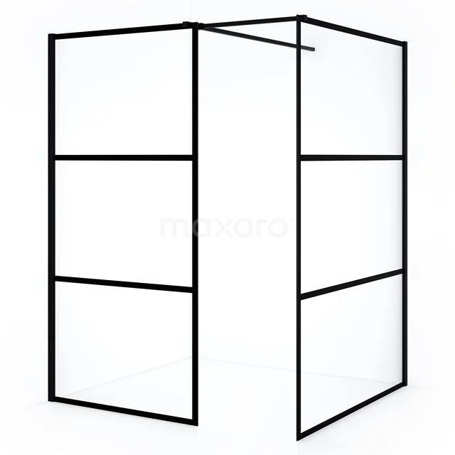 Diamond begehbare Dusche | 140x90 cm Matt Schwarz 2 feste Wände IDB1409518MB Diamond begehbare Dusche | 140x90 cm Matt Schwarz 2 feste Wände IDB1409518MB