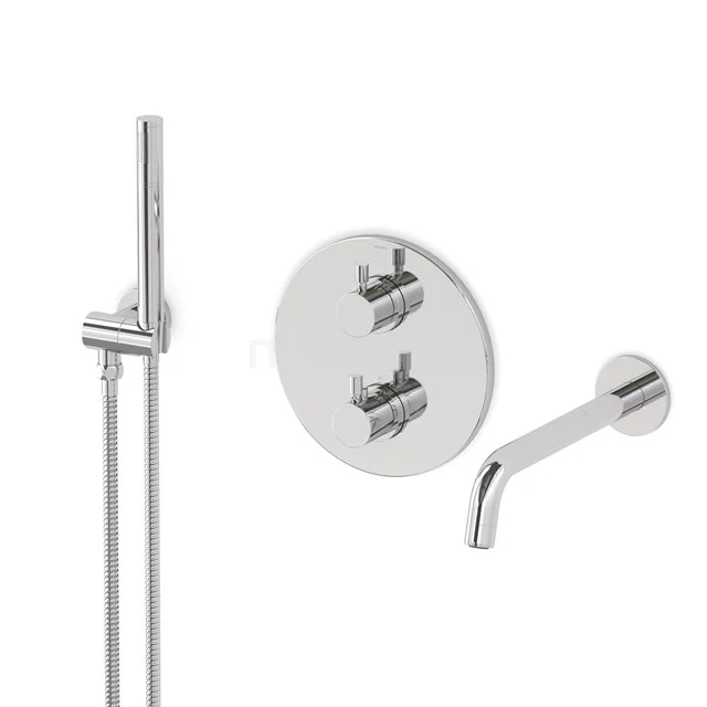 Radius Wanneneinbau-Mischbatterie-Set | Chrom Thermostatarmatur mit Handbrause 1 Position CIC55-00004 Radius Wanneneinbau-Mischbatterie-Set | Chrom Thermostatarmatur mit Handbrause 1 Position CIC55-00004