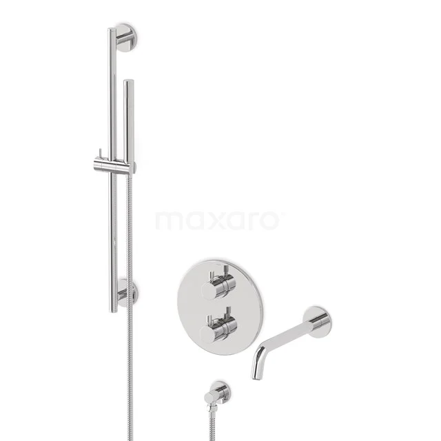 Radius Wanneneinbau-Mischbatterie-Set | Chrom Thermostatarmatur mit Handbrause 1 Position CIC55-00013 Radius Wanneneinbau-Mischbatterie-Set | Chrom Thermostatarmatur mit Handbrause 1 Position CIC55-00013