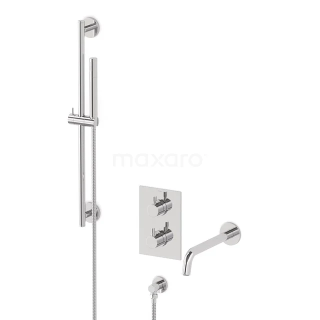 Radius Wanneneinbau-Mischbatterie-Set | Chrom Thermostatarmatur mit Handbrause 1 Position CIC55-00014 Radius Wanneneinbau-Mischbatterie-Set | Chrom Thermostatarmatur mit Handbrause 1 Position CIC55-00014