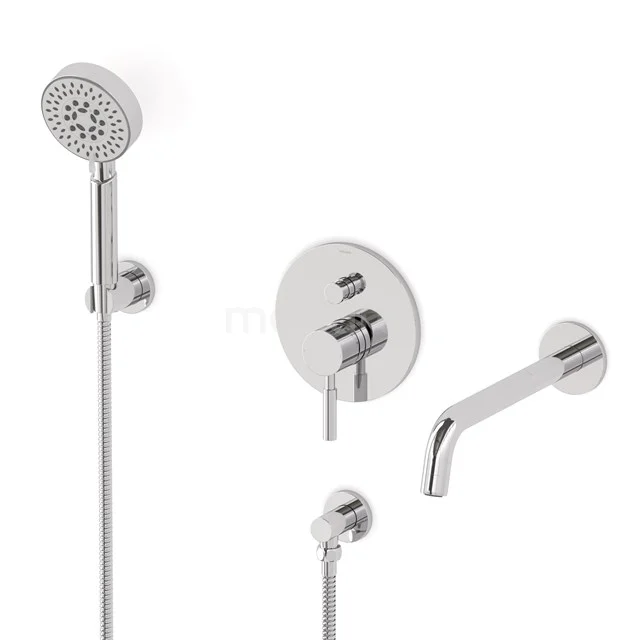 Radius Unterputz-Wannenbatterie-Set | Chrom Einhebelmischer mit Handbrause 5 Positionen CIC55-00022 Radius Unterputz-Wannenbatterie-Set | Chrom Einhebelmischer mit Handbrause 5 Positionen CIC55-00022