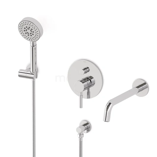 Radius Unterputz-Wannenbatterie-Set | Chrom Einhebelmischer mit Handbrause 5 Positionen CIC55-00025 Radius Unterputz-Wannenbatterie-Set | Chrom Einhebelmischer mit Handbrause 5 Positionen CIC55-00025