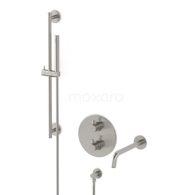 Radius Wanneneinbau-Batterie-Set | Edelstahl Thermostatarmatur mit Handbrause 1 Position CIR55-00013 Radius Wanneneinbau-Batterie-Set | Edelstahl Thermostatarmatur mit Handbrause 1 Position CIR55-00013