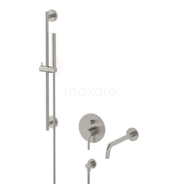 Radius Unterputz-Wannenbatterie-Set | Edelstahl Einhebelmischer mit Handbrause 1 Position CIR55-00015 Radius Unterputz-Wannenbatterie-Set | Edelstahl Einhebelmischer mit Handbrause 1 Position CIR55-00015