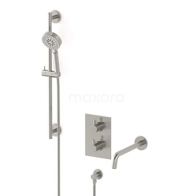Radius Built-in bath mixer set | Stainless steel Thermostatic mixer with handheld shower 5 positions CIR55-00029