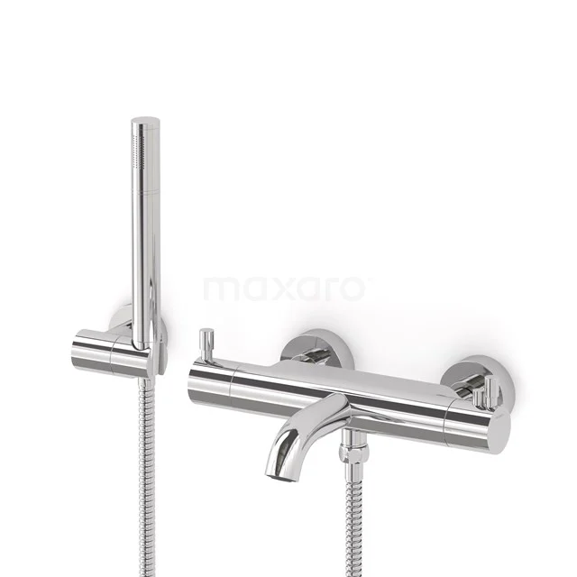 Radius exposed bath mixer set | Chrome Thermostatic mixer with handheld shower 1 position COC55-00003