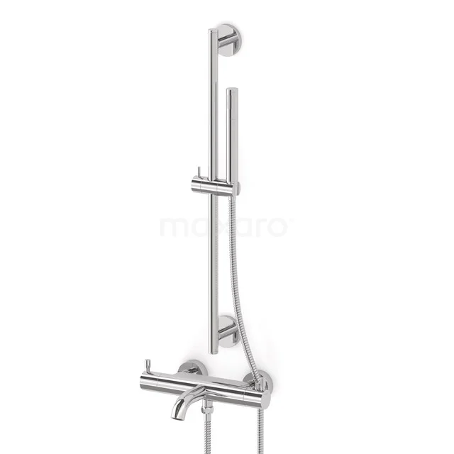 Radius exposed bath mixer set | Chrome Thermostatic mixer with handheld shower 1 position COC55-00005