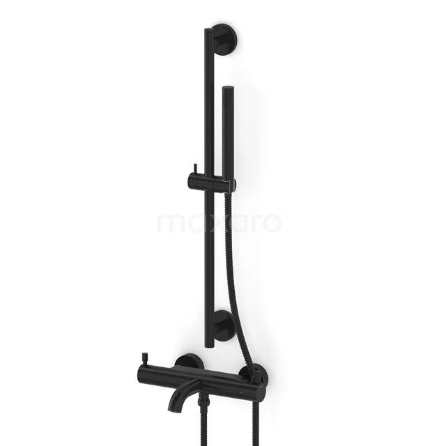 Radius exposed bath mixer set | Black Thermostatic mixer with handheld shower 1 position COZ55-00003
