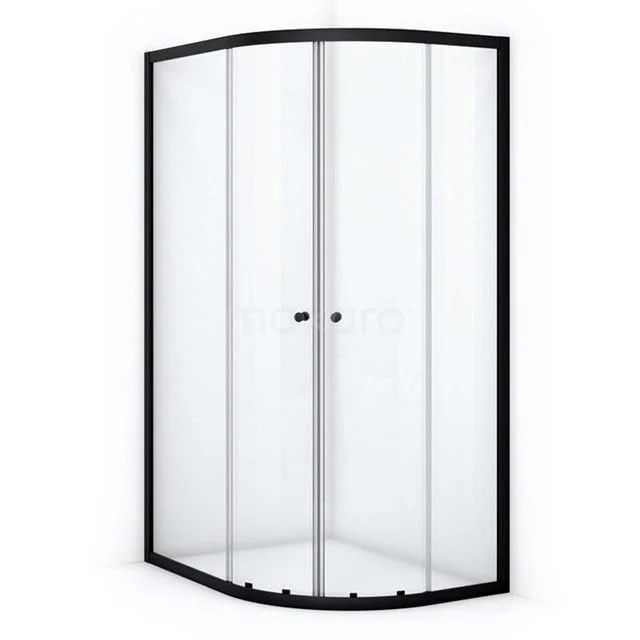 Duschkabine Ruby Allure 120x90cm aus klarem Sicherheitsglas mit Schiebetüren Matt Schwarz R0820-1209M