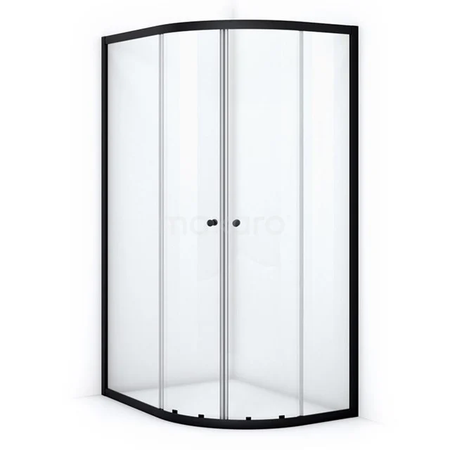 Ruby Allure Shower enclosure | 120x90 cm Matte black Clear glass Sliding door Offset R0820-1209M