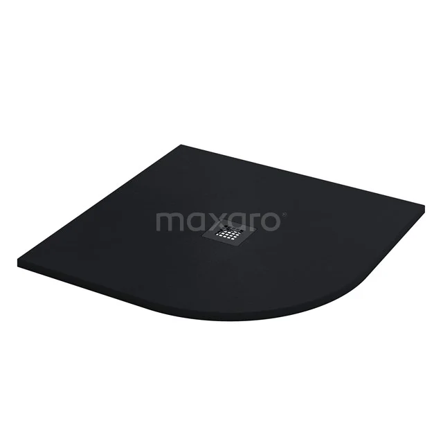 Shower tray 90x90cm Quarter Round Mineral marble Black DBLQ0909B-RB