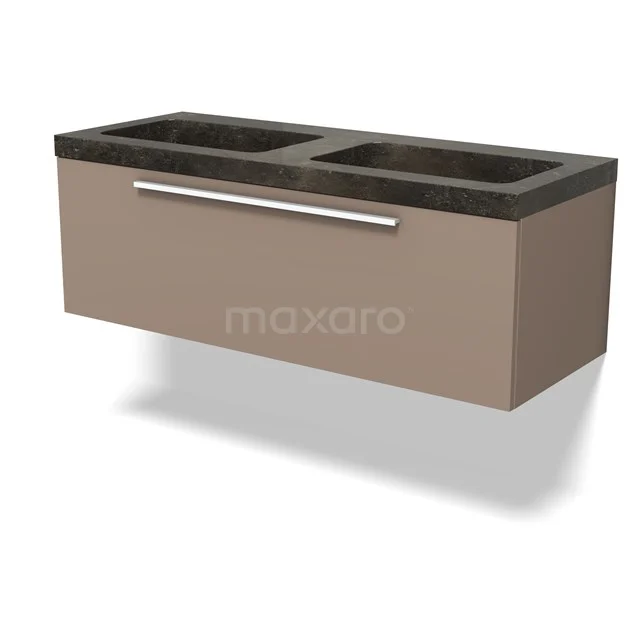 Modulo Badkamermeubel met wastafel | 120 cm Taupe Vlak front Natuursteen 1 lade BMW11-04771