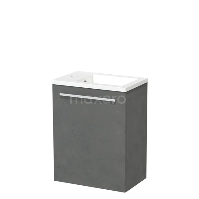Modulo Pico Toilet unit with basin | 40 cm Dark grey concrete Flat front Mineral marble TMW10-00309