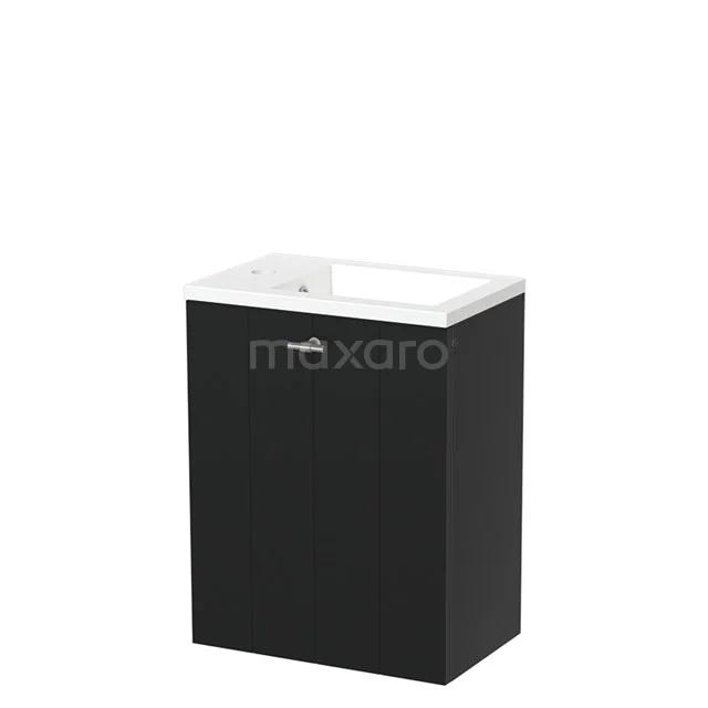 Modulo Pico Toilet unit with basin | 40 cm Matte black Lamel front Mineral marble TMW10-00315