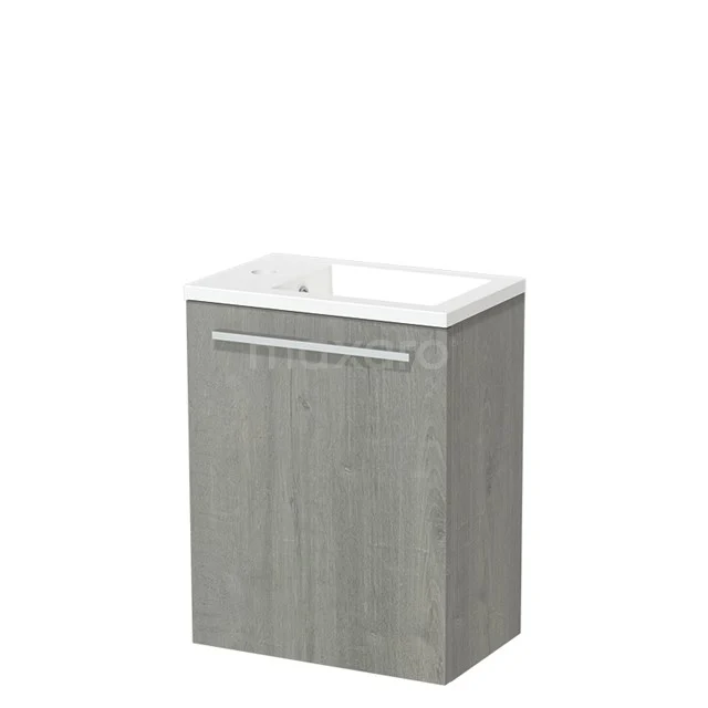 Modulo Pico WC-Möbel mit Waschbecken | 40 cm Graue Eiche Glatte Front Mineralguss TMW10-00330
