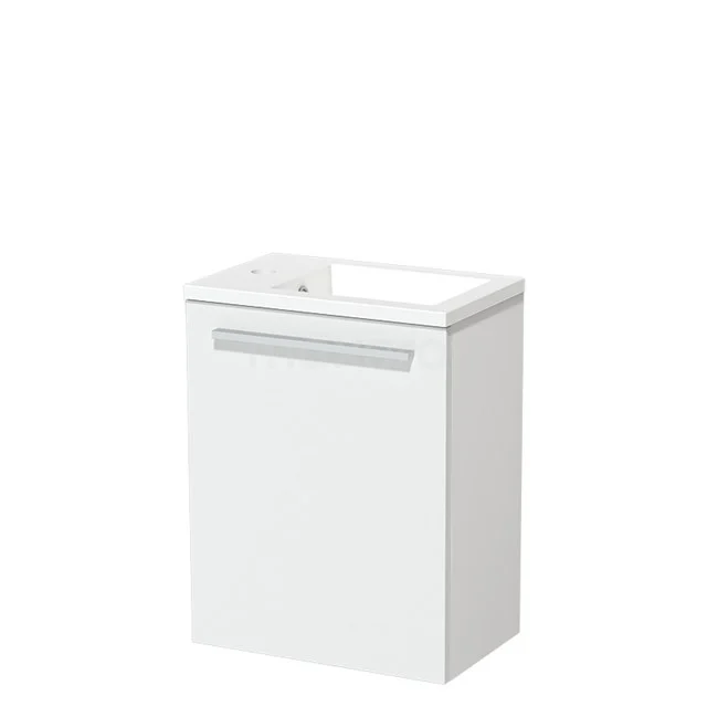 Modulo Pico Toiletmeubel met wastafel | 40 cm Mat wit Vlak front Mineraalmarmer TMW10-00337