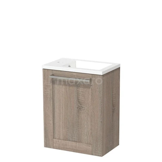 Modulo Pico WC-Möbel mit Waschbecken | 40 cm Eiche Rahmenfront Mineralguss TMW10-00342