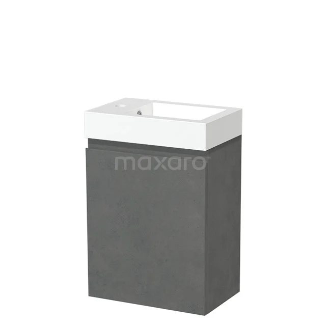 Modulo Pico Toilet unit with basin | 40 cm Dark grey concrete Handleless front Mineral marble TMW10-00552