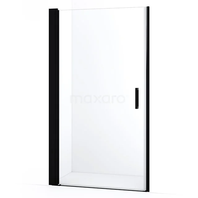 Diamond Shower door | 110 cm Matte black Clear glass Pivot door DDA110230MBN