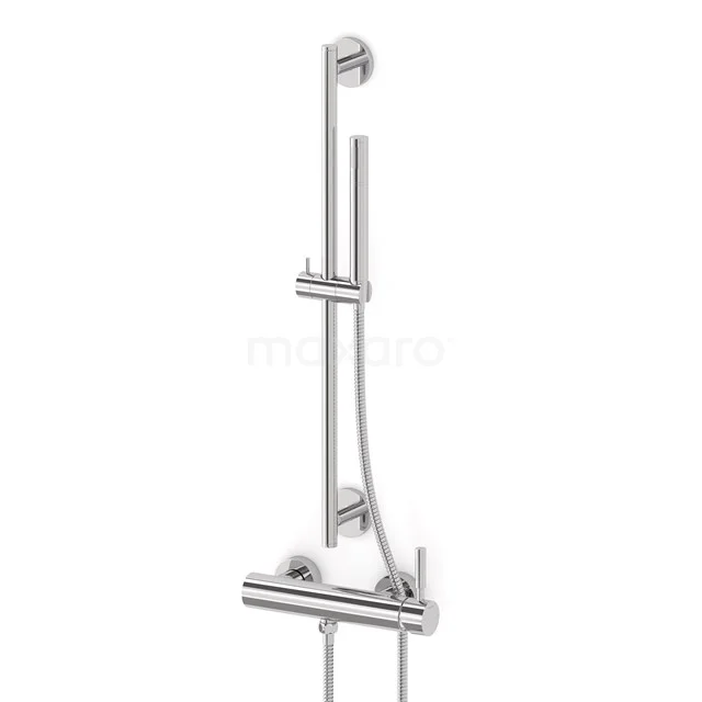 Radius exposed shower mixer tap set | Chrome Mixer tap with handheld shower 1 position AOC55-00002