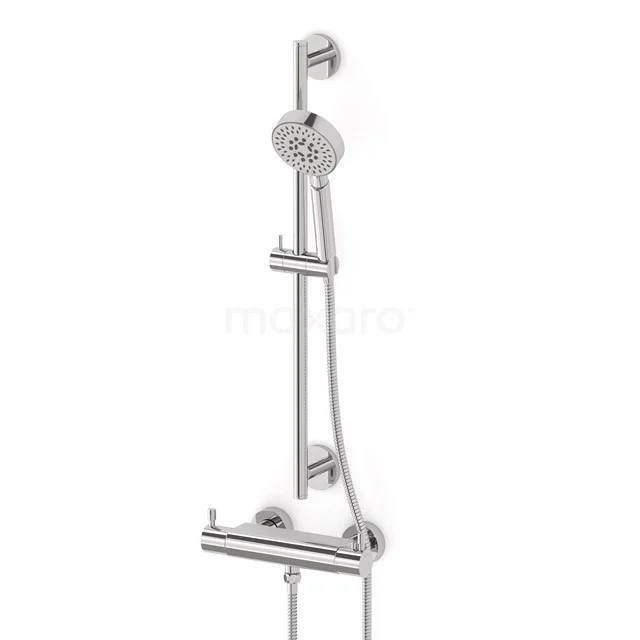 Shower set with Thermostatic mixer, Radius Chrome, Chrome AOC55-00003