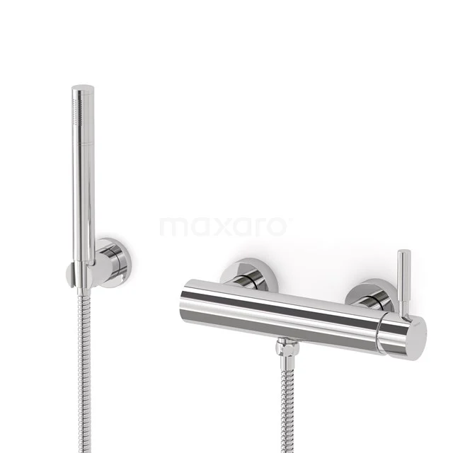 Radius exposed shower mixer tap set | Chrome Mixer tap with handheld shower 1 position AOC55-00006